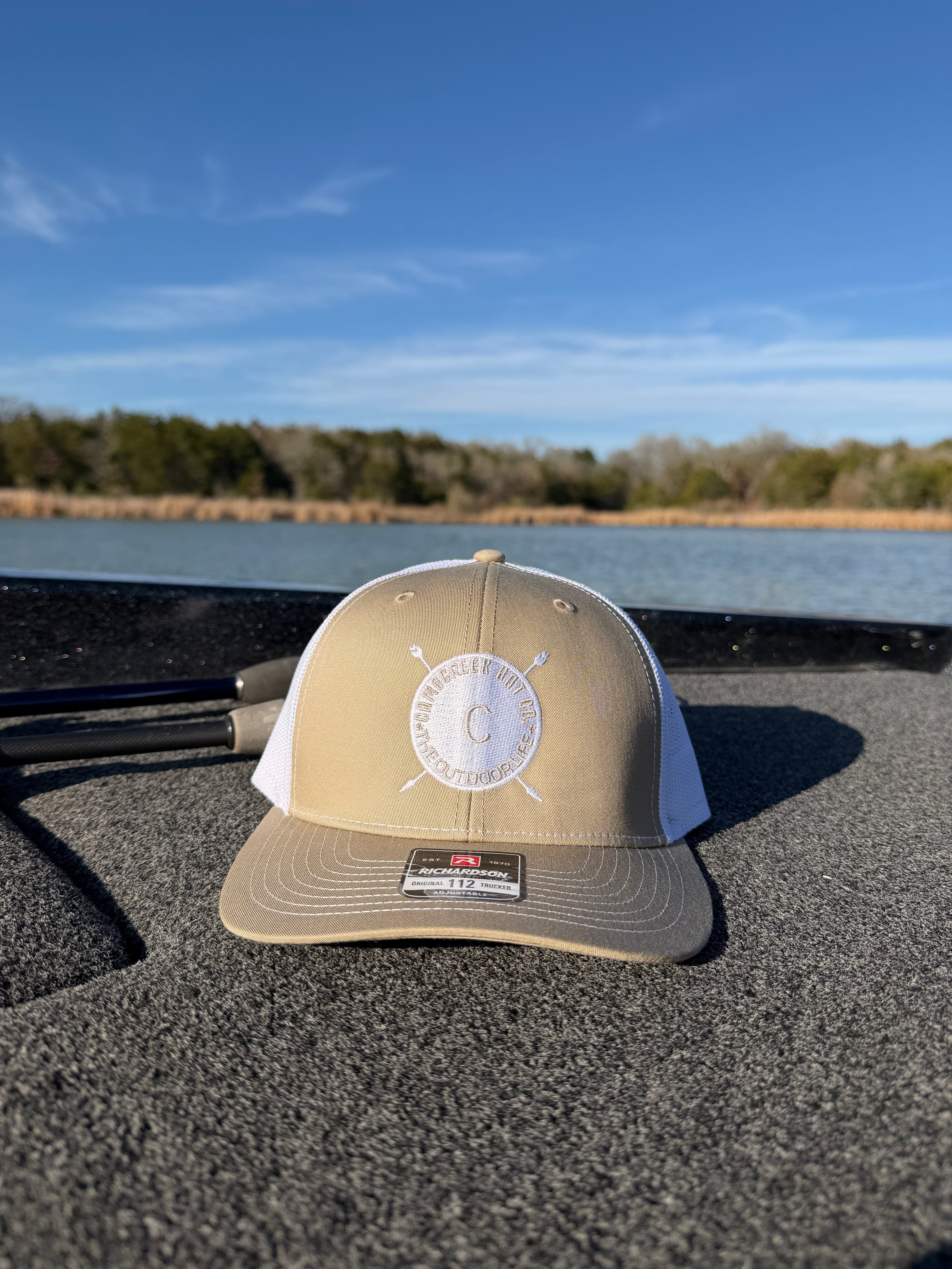 Camo Creek Arrow Logo - Khaki