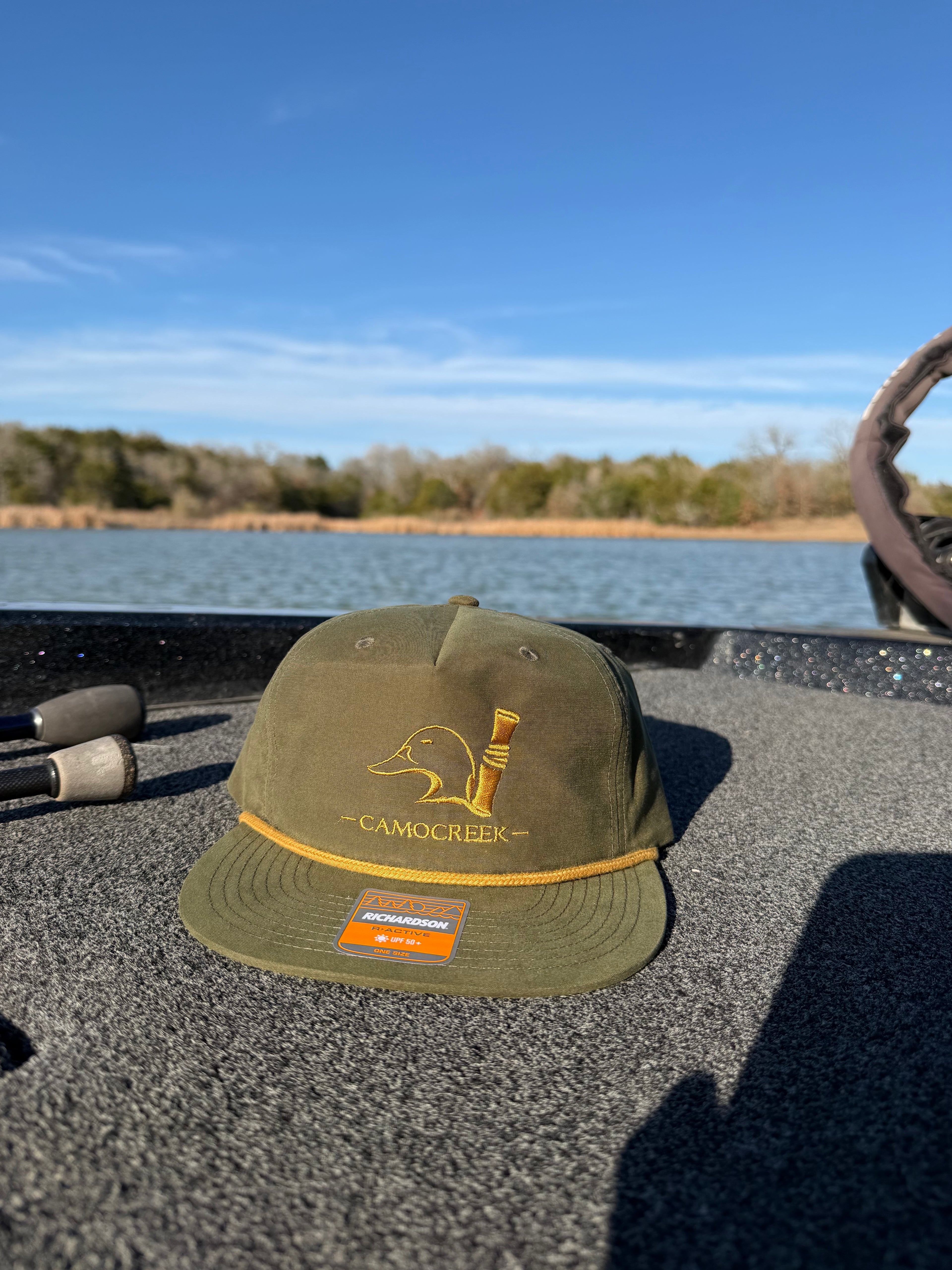 Camo Creek Duck Call Hat - Loden and Gold